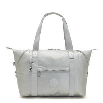 Přebalovací Tašky Kipling Art Medium Metallic Stříbrné | CZ 1759UZ